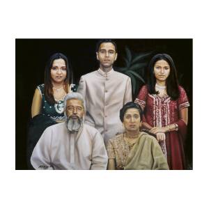 Family Portrait from India Painting by Antonio Molina - Fine Art