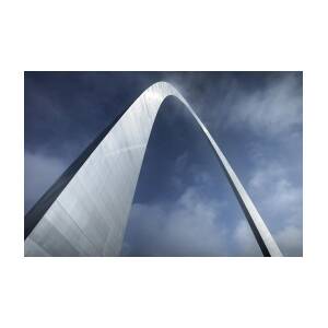 Gateway Arch National Park With Cloudy Skies - Saint Louis Blue Sky Photograph by Gregory Ballos