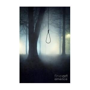 Hangmans Noose Hanging From A Tree In Fog Photograph by ...