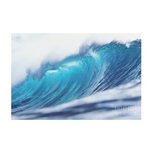 Large Curling Blue Wave Photograph by Ali ONeal - Printscapes - Fine ...