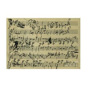 Mozart score written when 8 years old by Wolfgang Amadeus Mozart