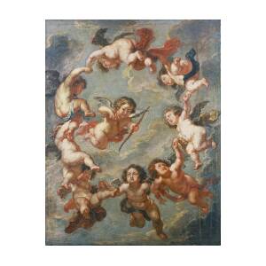 Putti a ceiling decoration Peter Paul Rubens Deckenmalerei Engel B A3 03075