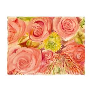 Salmon colored Roses Painting by Ileana Carreno - Fine Art America