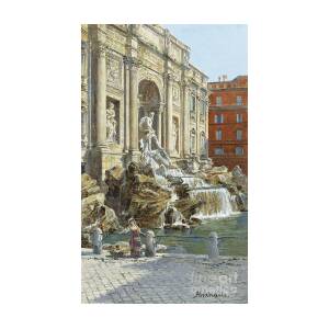 The Trevi Fountain In Rome Painting by Celestial Images - Fine Art America