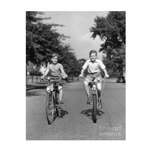 Two Boys Riding Bikes, C.1930-40s by H Armstrong Roberts ClassicStock