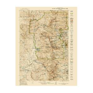 Rocky Mountain Comic Map 1948 Vintage Style Park Map 18x24 