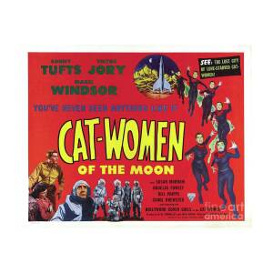 1953 CAT WOMEN OF THE MOON VINTAGE SCI-FI MOVIE POSTER PRINT STYLE B 18x24 9MIL 