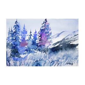 Watercolor - Colorado Winter Wonderland Painting by Cascade Colors ...