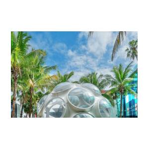 Fly's Eye Dome In Miami Design District Art Print by Laura Zeid
