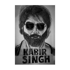Shahid Kapoor, Kabir Singh, Black And White, Sketch,Stylish, Attitude REDMI  NOTE 11-Note 11s-POCO M4 PRO 4G DESIGNER Mobile Back Cover | lupon.gov.ph