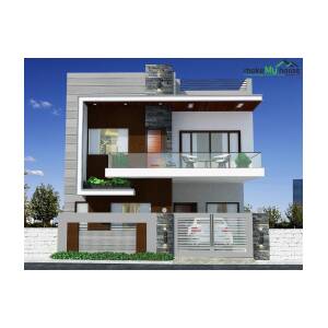 26 By 50 House Plan Front Elevation Drawing By Make My House
