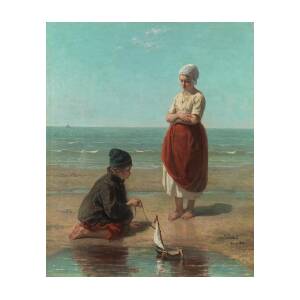 Posterlounge Acrylic print 40 x 20 cm Children of the sea by Jozef Israels 