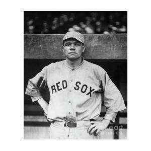 Babe Ruth In Red Sox Uniform by Bettmann