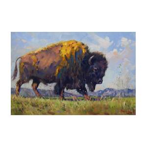 Buffalo Painting by Ylli Haruni - Fine Art America
