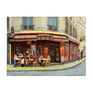 Cafe Des Musees Painting by David Zimmerman - Fine Art America
