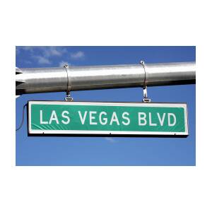 Las Vegas Boulevard Street Sign - The Wood Print