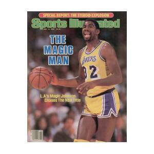 Los Angeles Lakers Magic Johnson, 1985 Nba Western Sports Illustrated Cover  by Sports Illustrated