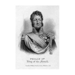 Louis Philippe (1773-1850) Nking Of The French 1830-48 Line Engraving  French 19Th Century Poster Print by (18 x 24)