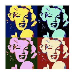 Marilyn Monroe Pop Art Portrait Painting Dipinto Malerei Cadre Marco ...