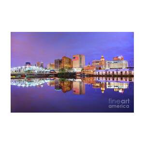 Newark, New Jersey Skyline along the Passaic River by Denis Tangney Jr
