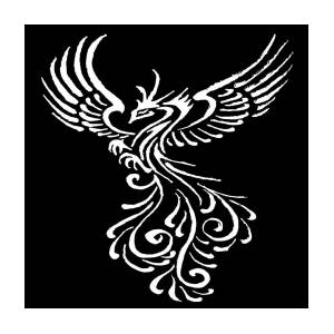 Phoenix Bird White Tribal Tattoo Design Painting by Taiche Acrylic Art -  Pixels