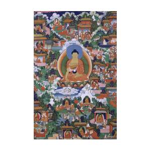 TIBETAN ART SHAKYAMUNI LEGEND SCENES BUDDHA WITH 
