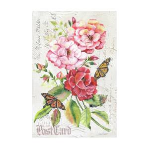 Summer Rose Postcard A Painting by Jean Plout - Fine Art America