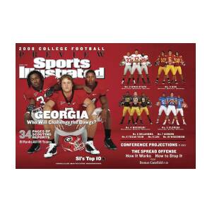 University Of Georgia, 2008 College Football Preview Issue Sports  Illustrated Cover Photograph by Sports Illustrated - Pixels