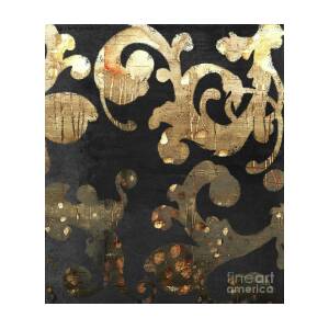 Urban French Damask Black and Gold Grunge Painting by Tina Lavoie ...