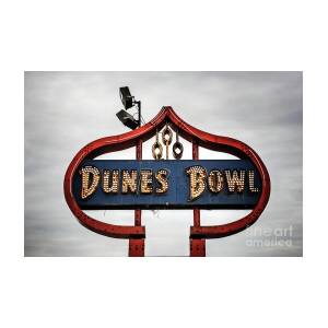 Vintage Dune Bowl sign on highway 20 Indiana Photograph by Suzanne