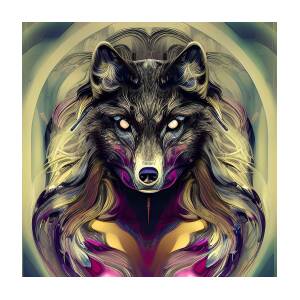 Alpha Wolf #10 Digital Art by genXarts - Pixels
