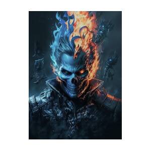 Download Blue Ghost Rider Fight Scene Wallpaper  Wallpaperscom