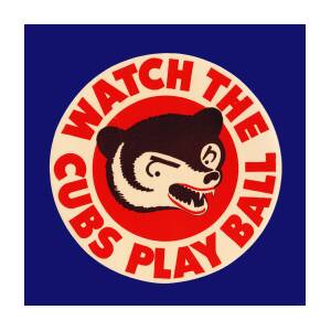1972 Chicago Cubs Remix Art Zip Pouch by Row One Brand - Pixels Merch