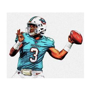 Drawing red jersey player american football Vector Image