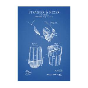 Bar strainer and mixer patent Coffee Mug by Dennson Creative