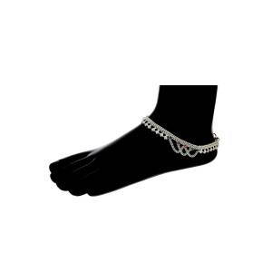Anuradha Art Silver Tone Wonderful Classy Look with This Anklets/Payal for Women/Girls 