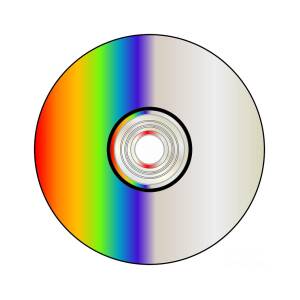 Blank CD Disc With Rainbow Digital Art by Bigalbaloo Stock - Fine