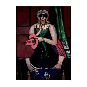 Livlig alene koncert Carnival Mask - Columbine Painting by Max Beckmann