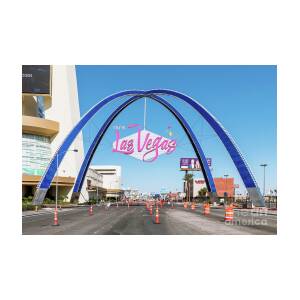 City of Las Vegas Arch Center Front Full View Metal Print by Aloha Art -  Fine Art America