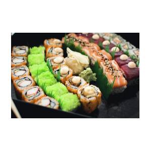Colorful Sushi in Black Box Jigsaw Puzzle