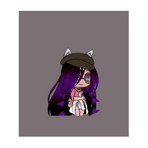 Cute Chibi style Kawaii Anime Girl with Fox Ears and Tails Digital