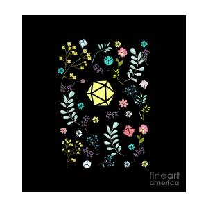 Floral Dice Set Flowers and Plants Tabletop RPG Yoga Mat by Pixel Coated -  Pixels
