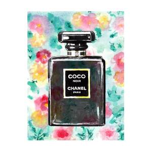Flower watercolor painting, black perfume Painting by Green Palace