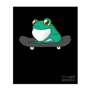 Skateboarding Frog