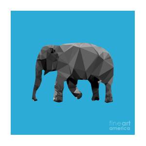 Geometric Animal Female Elephant Digital Art by Sean M Price - Pixels