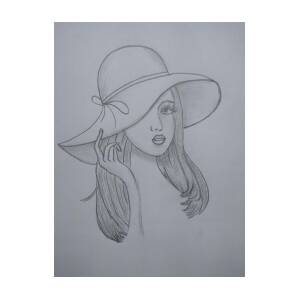 Graduation Cap White Transparent Girl With Graduation Cap Line Art Drawing  Cap Drawing Cap Sketch Girl PNG Image For Free Download
