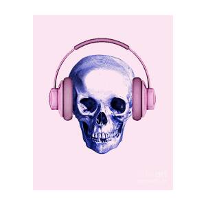 Headphones skull Mixed Media by Madame Memento - Pixels