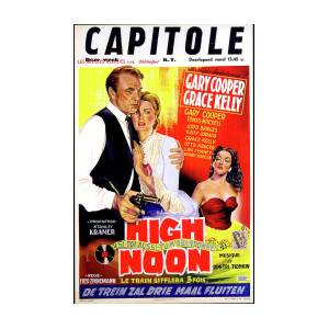 High Noon 1952 Gary Cooper Grace Kelly cult movie poster reprint 19x12.5 inches
