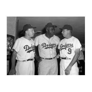 Jackie Robinson and Pee Wee Reese by Olen Collection