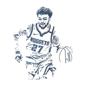 Jamal Murray Denver Nuggets Watercolor Strokes Pixel Art 100 Onesie by Joe  Hamilton - Pixels